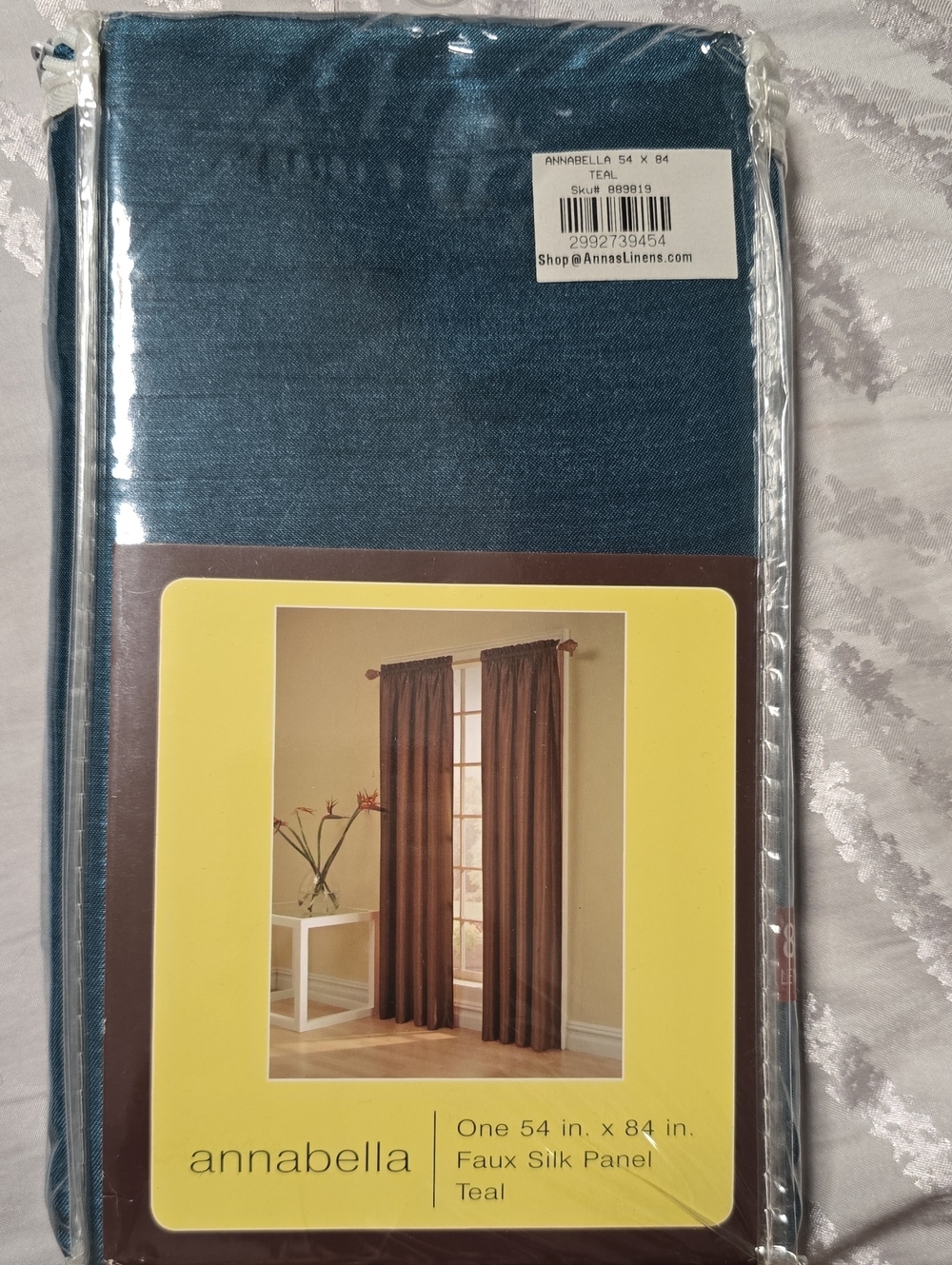 Set of four Curtain Panels - Teal